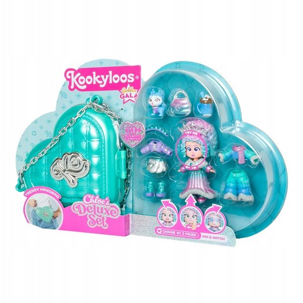 KOOKYLOOS GOLDEN GALA CHLOE'S DELUXE SET LALKA LALECZKA TOREBKA PREZENT zdjęcie 8