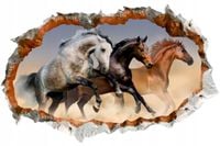 Naklejka samoprzylepna 3D KONIE zwierzęta natura