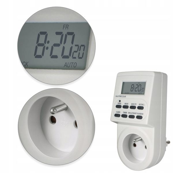Programator Czasowy Elektroniczny Wyświetlacz 230V/16A Certyfikat CE zdjęcie 6