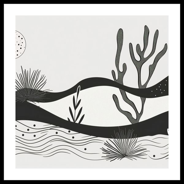 Plakat 60x60cm Ogród przy Nocy zdjęcie 3