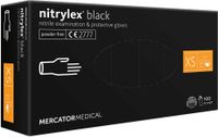 Rękawice Nitrylowe 100 sztuk / Czarne / Rozmiar: 6 - XS / Nitrylex Black