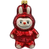 Bombka choinkowa szklana: Labubu: czerwone