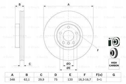 TARCZA HAM PRZOD 348X30 V BOSCH na Arena.pl