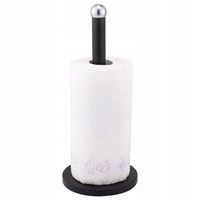 Stojak na ręcznik papierowy kuchenny 35,5 cm czarny metalowy bez wiercenia