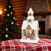 Figurka piernikowy domek LED lampion kamieniczka świąteczna figurka