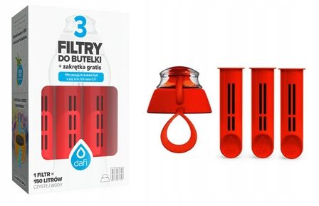 3 X FILTRY DAFI DO BUTELKI FILTRUJĄCEJ SOFT SOLID + ZAKRĘTKA MIX KOLOR na Arena.pl