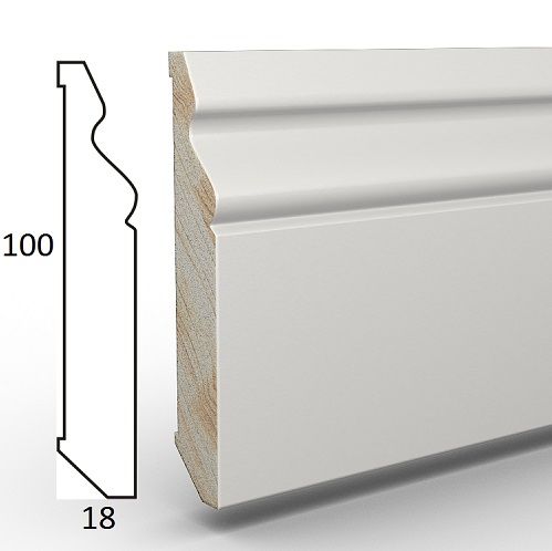 Listwa biała MDF 100x18 F3 na Arena.pl
