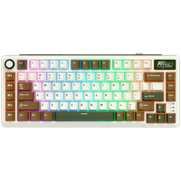 royal kludge rk l75 palm green gaming keyboard cream switch