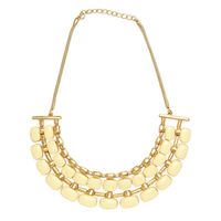 kolia naszyjnik kremowo złota duża n162b