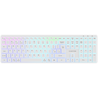 canyon klawiatura hkb-w11 uk/us rgb dwa tryby bezprzewodowa biała