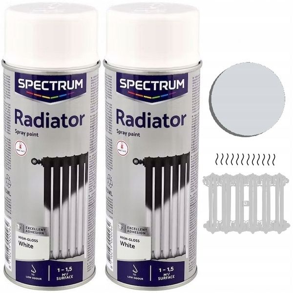 FARBA DO GRZEJNIKÓW KALORYFERÓW SPRAY POŁYSK BIAŁA zdjęcie 1