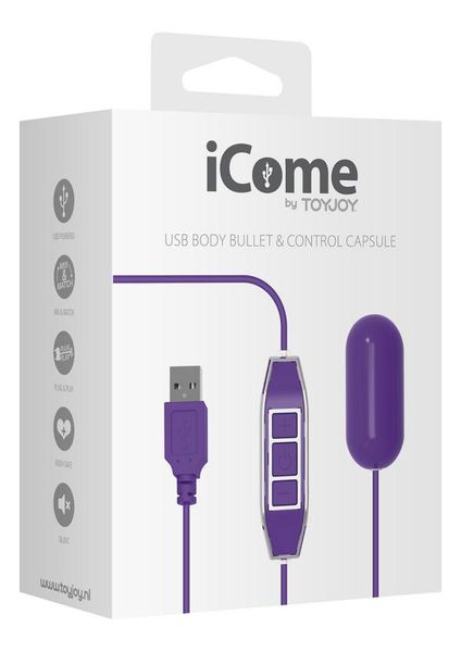 iCome USB BODY BULLET Jajeczko wibrujące z pilotem zdjęcie 1