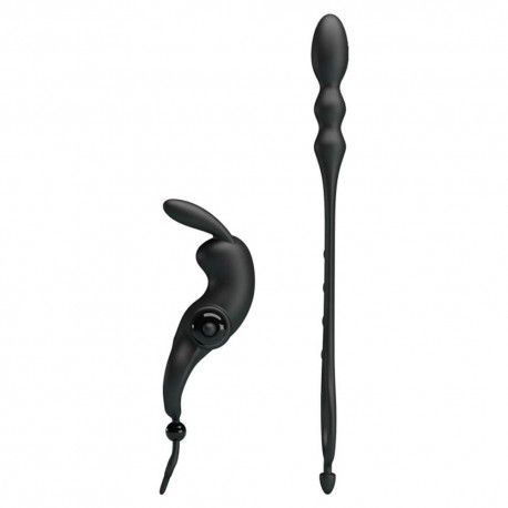 Wibrujący pierścień na penisa z korkiem analnym zdjęcie 3