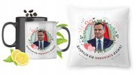 Andrzej Duda Zestaw Kubek Magiczny + Poduszka Z Nadrukiem Ze Zdjęciem