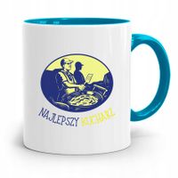 Kubek Błękitny Dla Najlepszego Kucharza Prezent Z Nadrukiem Ze Zdjęciem