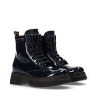 Tommy Hilfiger skórzane botki lakierowane LACE UP BOOTIE BLUE T4A5-33040-0775800-800 37