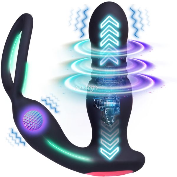 Wibrator Analny, Masażer Prostaty Posuwisty, Ruch Przód Tył, Pilot zdjęcie 12