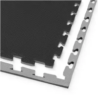 mata do ćwiczeń 100x100x2 cm czarno-szary