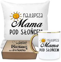 ZESTAW PREZENTOWY PODUSZKA I PIĘKNY KUBEK DLA MAMY DZIEŃ MATKI URODZINY
