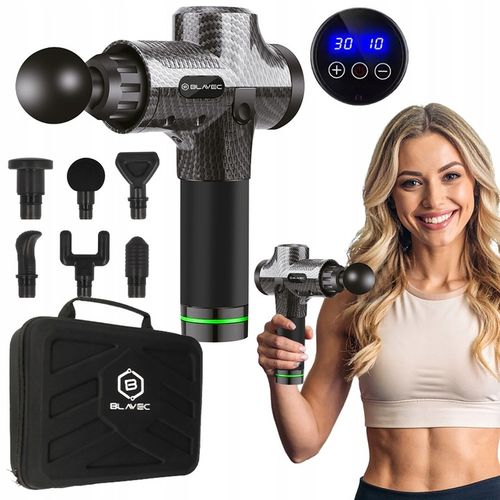 Pistolet Do Masażu Masażer Do Ciała Szyi Karku Pleców Stóp + 6 Końcówek Pro na Arena.pl
