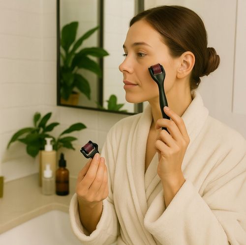 Dermaroller Mezoterapia Igłowa Masażer Roller Wałek do Masażu Ciała Twarzy na Arena.pl