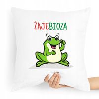Poduszka Zabawny Prezent Żajebioza Z Nadrukiem Ze Zdjęciem