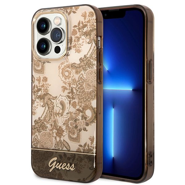 Etui Guess do iPhone 14 Pro Max, Brązowy zdjęcie 1