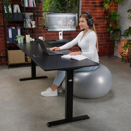 Biurko Narożne Elektryczne Regulowane Gamingowe Regulacja Wysokości na Arena.pl