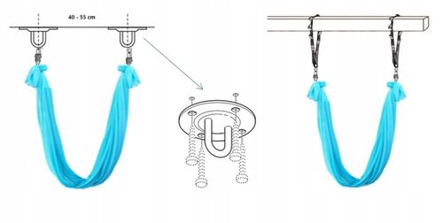 Hamak do jogi, chusta akrobatyczna aerial | 4 m | jasnoniebieski na Arena.pl