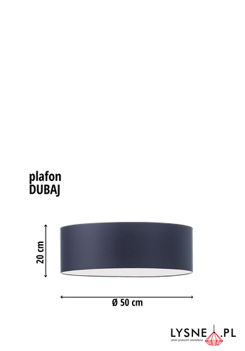 Granatowy plafon DUBAJ  fi- 50cm E27 na Arena.pl
