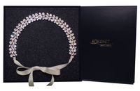 Opaska ślubna na wstążce elegancka SZEROKA rose gold pas KOKONET 4-0146