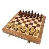 Klasyczne szachy drewniane magnetyczne 30x30 G614