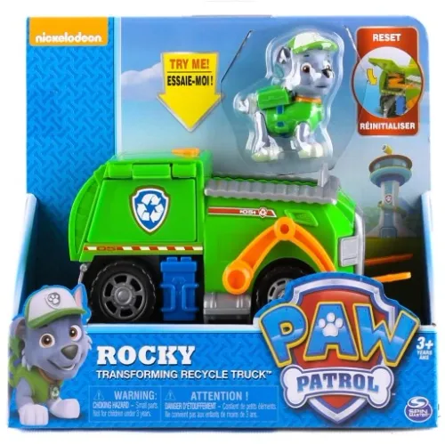 PSI PATROL TRANSFORMUJĄCA ŚMIECIARKA FIGURKA ROCKY na Arena.pl