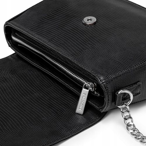 Torebka Damska Crossbody Listonoszka PUCCINI Z Łańcuszkiem Czarna BML057M-1 na Arena.pl