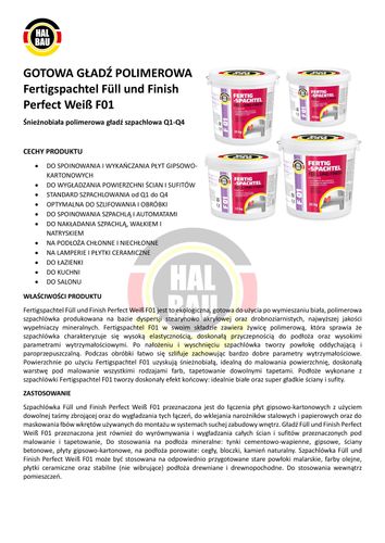 Gotowa Gładź Szpachlowa 80kg Super Biała Gładź Polimerowa Q1-Q4 F01 na Arena.pl