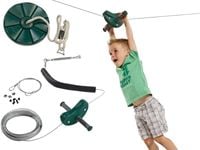 Zjazd linowy tyrolka na plac zabaw + siedzisko, KBT - zielony