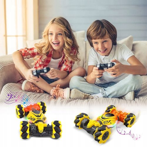 RC SAMOCHÓD KASKADERSKI ZE STEROWANIEM RĘCZNYM 2,4 GHZ OBRÓT O 360° + 2 AKU na Arena.pl