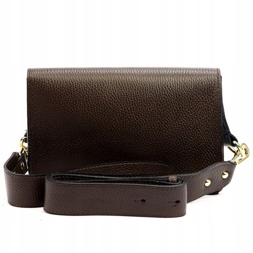 Torebka skórzana LUKA DOLLARO INSTAGRAMKA ciemny brąz na Arena.pl