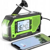 Feegar OZE Radio FM awaryjne Solar 2000mAh Latarka