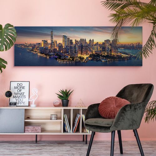 Obraz Na Płótnie Canvas Do Biura MANHATTAN NY Panorama 145cm x 45cm na Arena.pl