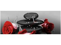 100X40CM ZEGAR CZERWONE RÓŻE OBRAZ