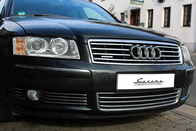 AUDI A8 D3 4E Listwy CHROM GRILL na atrapę Tuning zdjęcie 6