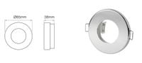 Oprawa LED line® wodoodporna okrągła stała, chrom blaszana