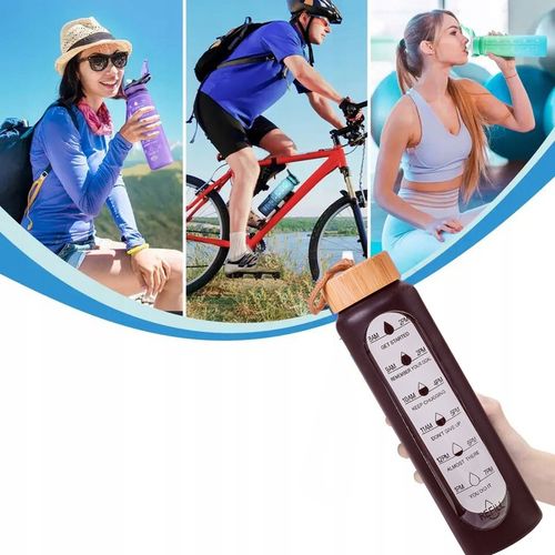 BIDON BUTELKA SZKLANA SZCZELNA NA WODĘ KUBEK POJEMNIK NA NAPÓJ SHAKER 1L na Arena.pl