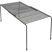 Półka metalowa regulowana szerokość rozkładana do kuchni czarna