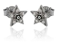 SREBRNE KOLCZYKI CELEBRYTKI GWIAZDKI CYRKONIe OKO