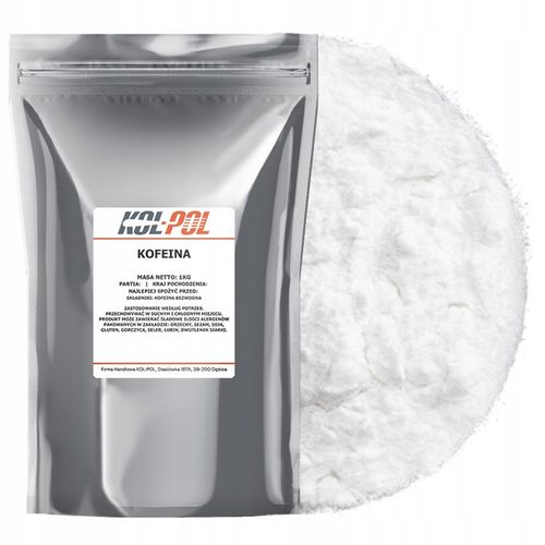 Kofeina Bezwodna 2,5kg Czysta energia w proszku biała wysoka jakość Kol-Pol na Arena.pl