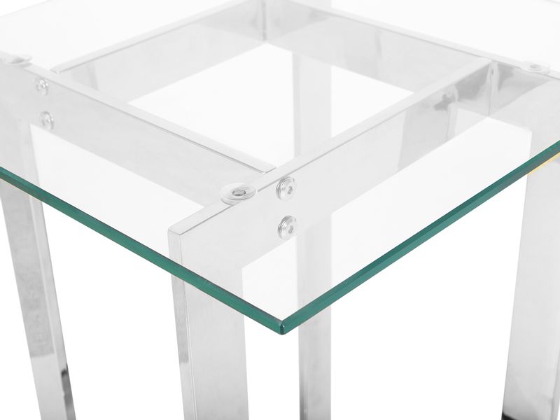 Stolik szklany srebrny CRYSTAL zdjęcie 4