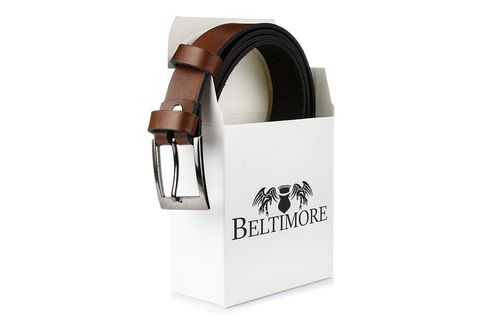 Beltimore skórzany pasek męski brązowy wąski E06 na Arena.pl