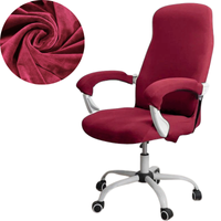 POKROWIEC NA FOTEL OBROTOWY WELUR AKSAMIT BORDOWY